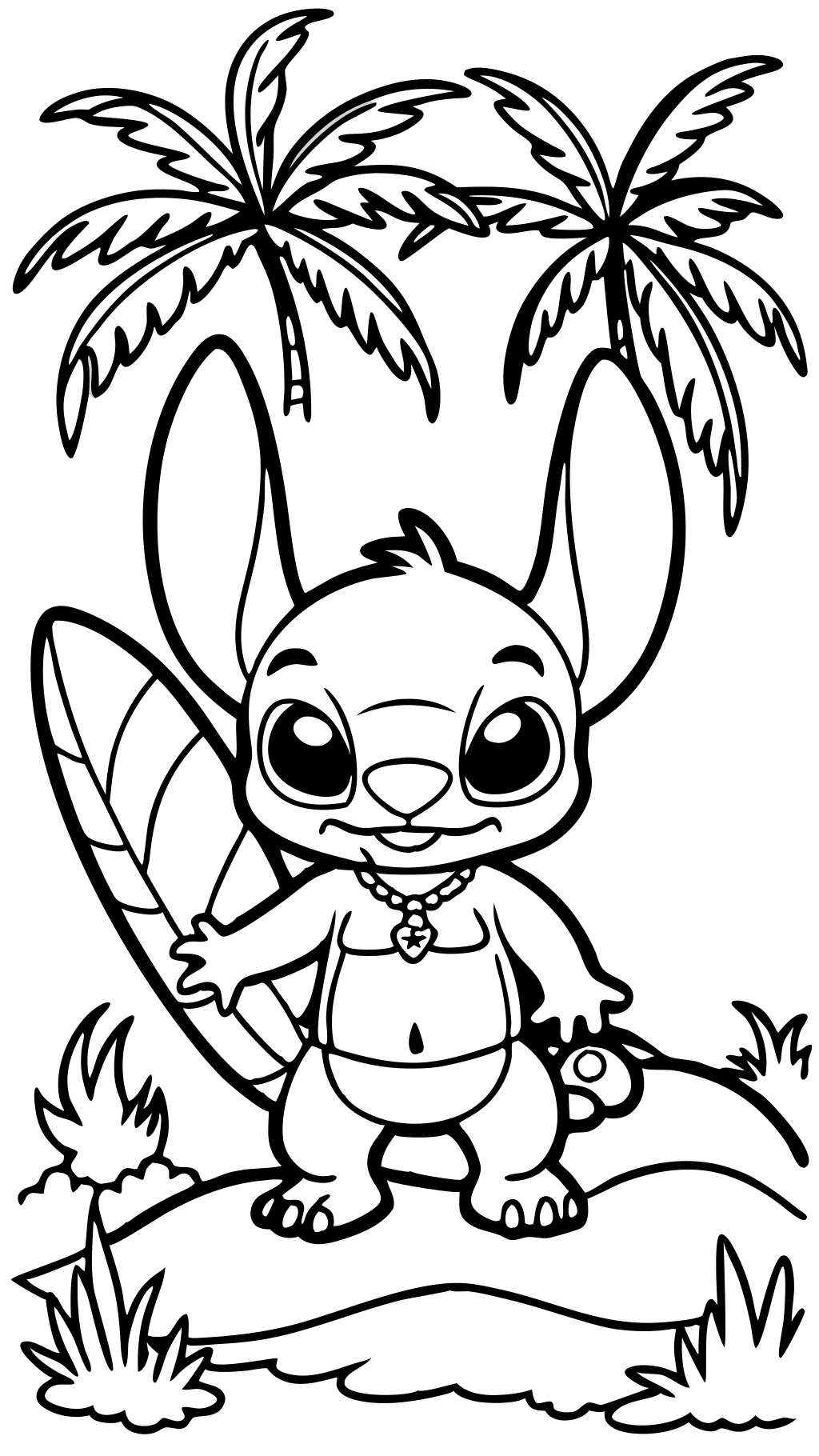 coloring page of stitch